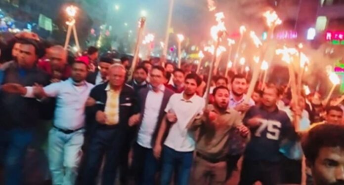 বিএনপির মশাল মিছিল