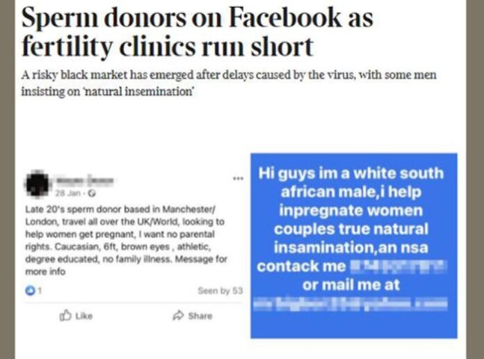 শুক্রাণুদাতা খুঁজে নিচ্ছেন ব্রিটেনের নারীরা