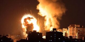 গাজায় ক্ষেপণাস্ত্র ছুড়েছে ইসরায়েল