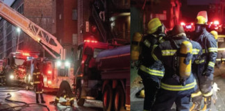 দক্ষিণ আফ্রিকায় বহুতল ভবনে আগুন