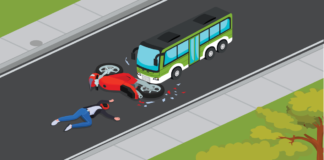 বাস ও মোটরসাইকেল