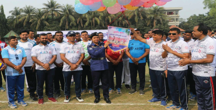 গোপালগঞ্জে এসপি কাপ ভলিবল টুর্নামেন্ট -২০২৪ এর শুভ উদ্বোধন এসপি কাপ