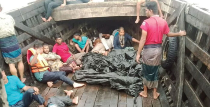 মেঘনা নদীতে ৩৯ যাত্রী নিয়ে ট্রলার ডুবি মেঘনা নদী