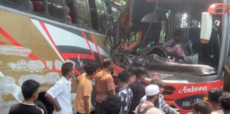 ঢাকা-বরিশাল মহাসড়কে দুই বাসের মুখোমুখি সংঘর্ষ, শিশুসহ আহত ১৫