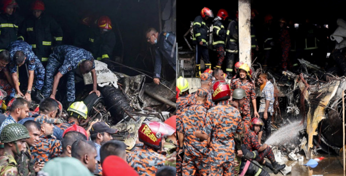 যুদ্ধবিমান বিধ্বস্তের ঘটনায় মৃত্যু বেড়ে ৩১ যুদ্ধবিমান বিধ্বস্তে