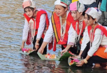 ফুল ভাসিয়ে শুরু হলো বিজু উৎসব বিজু উৎসব