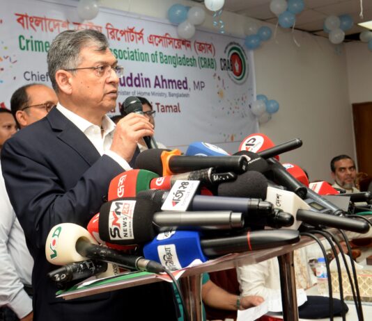 অপরাধমুক্ত সমাজ ও রাষ্ট্র গঠনে ক্রাইম রিপোর্টারদের দায়িত্বশীল ভূমিকা পালনের আহ্বান স্বরাষ্ট্রমন্ত্রীর অপরাধমুক্ত সমাজ